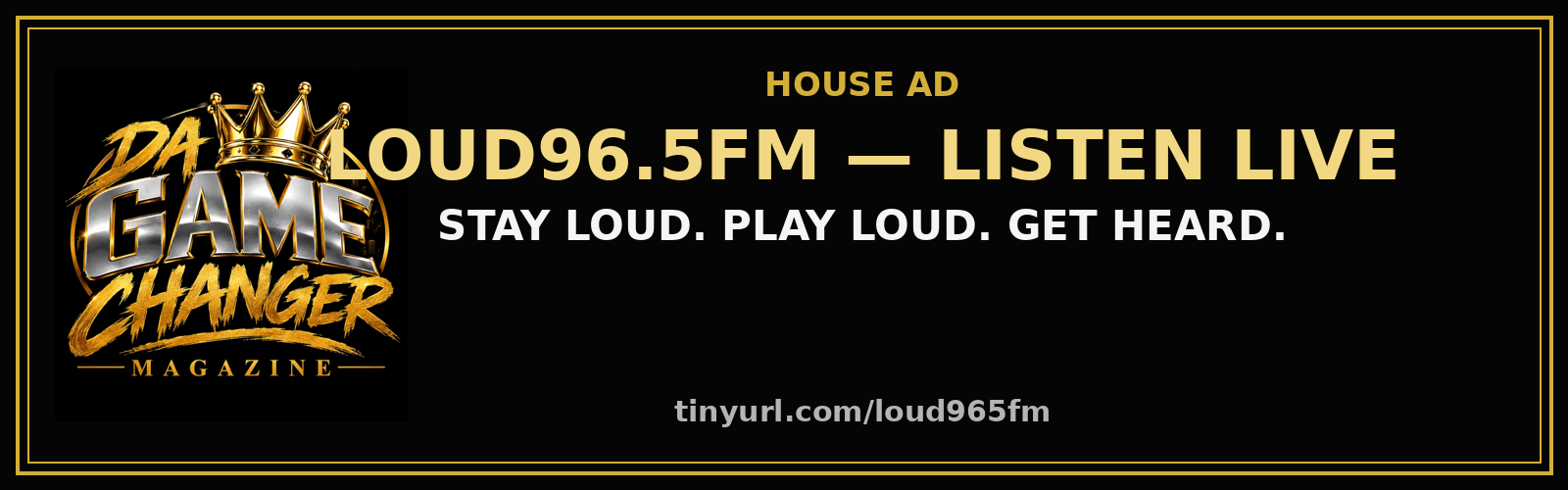 LOUD96.5FM — Listen Live at tinyurl.com/loud965fm